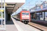 101 029-7 mit dem IC 2301 von Berlin Gesundbrunnen nach München Hbf in Jüterbog. 06.09.2016