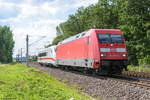 br-6101-adtranz/706575/101-072-7-mit-einem-ice-2 101 072-7 mit einem ICE 2 Steuerwagen in Nennhausen und fuhr weiter in Richtung Berlin. Netten Gruß an den Tf! 25.07.2020