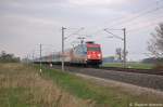 101 118-8  Packendes Sdafrika  mit dem IC 2071 von Hamburg-Altona nach Dresden Hbf in Vietznitz. 26.04.2013