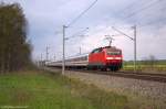 br-6120/334611/120-149-0-mit-dem-ic-1991 120 149-0 mit dem IC 1991 von Berlin Südkreuz nach Frankfurt(Main)Hbf, bei Nennhausen. Vorne hatte die 120 157-3 den Zug gezogen. 13.04.2014