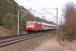 120 120-1 mit dem IC 1925 von Berlin Südkreuz nach Köln Hbf in Nennhausen. 24.03.2016