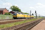 120 160-7 DB Netz AG mit einem Messzug in Großwudicke und fuhr weiter in Richtung Rathenow. 04.06.2019