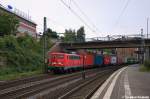 140 853-3 ENON GmbH & Co KG fr ABEG - Anhaltische Brandenburgische Eisenbahn Gesellschaft mit einem Containerzug in Hamburg-Harburg. 31.08.2012
