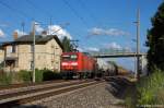 145 017-0 DB Schenker Rail Deutschland AG mit einem gemischtem Gterzug in Vietznitz und fuhr in Richtung Friesack weiter. 22.06.2012