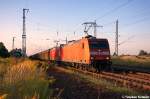 145 034-5 & 145 011-3 DB Schenker Rail Deutschland AG mit einem Güterzug in Satzkorn und fuhren in Richtung Golm weiter.