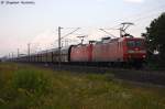 br-6145-traxx-vorserie/282818/145-034-5--145-067-5-db 145 034-5 & 145 067-5 DB Schenker Rail Deutschland AG mit dem GM 60225 von Hanseport nach Ziltendorf EKO in Vietznitz. 30.07.2013