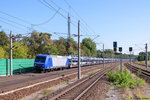 br-6145-traxx-vorserie-private/518959/145-cl-202-145-098-0-crossrail-ag 145-CL 202 (145 098-0) Crossrail AG mit dem Fiatzug DGS 41582 von Tychy nach Antwerpen in Rathenow. 18.09.2016 