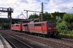 br-6151/210012/151-093-2--151-110-4-db 151 093-2 & 151 110-4 DB Schenker Rail Deutschland AG stehen am Signal von Hamburg-Harburg und warten auf die Weiterfahrt. 21.07.2012