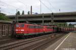 151 113-8 & 151 104-7 DB Schenker Rail Deutschland AG mit einem Faals Ganzzug in Hamburg-Harburg.