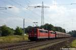 151 142-7 & 151 149-2 DB Schenker Rail Deutschland AG mit einem Falns Ganzzug in Satzkorn und fuhren in Richtung Priort weiter. 18.09.2012