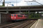 br-6151/353395/151-032-0--151-085-8-db 151 032-0 & 151 085-8 DB Schenker Rail Deutschland AG kamen durch Hamburg-Harburg gefahren und fuhren in Richtung Maschen weiter. 12.07.2014