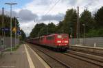 br-6151/366425/151-113-8--151-104-7-db 151 113-8 & 151 104-7 DB Schenker Rail Deutschland AG mit dem GM 60205 von Hansaport nach Beddingen VPS in Bienenbüttel. 09.09.2014