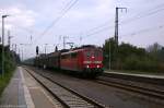 151 012-2 DB Schenker Rail Deutschland AG mit einem gemischtem Güterzug in Priort und fuhr in Richtung Kreuz Wustermark weiter. 02.10.2014