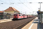 br-6151/608293/151-116-1--151-113-8-railpool 151 116-1 & 151 113-8 Railpool GmbH für DB Cargo mit einem leeren Erzzug von Beddingen nach Hamburg in Bienenbüttel. 20.04.2018