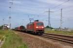 152 060-0 DB Schenker Rail Deutschland AG mit einem gemischtem Gterzug in Satzkorn, in Richtung Golm unterwegs.