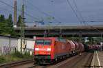 br-6152-siemens-es-64-f/222101/152-061-8-db-schenker-rail-deutschland 152 061-8 DB Schenker Rail Deutschland AG mit einem Kalizug in Hamburg-Harburg. 13.09.2012