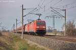 br-6152-siemens-es-64-f/261149/152-120-2--152-062-6-db 152 120-2 & 152 062-6 DB Schenker Rail Deutschland AG mit GM 60225 von Hansaport nach Ziltendorf EKO in Vietznitz. 18.04.2013