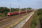 152 088-1 DB Schenker Rail Deutschland AG mit einem Kalizug in Stendal(Wahrburg) und fuhr in Richtung Wittenberge weiter. 22.08.2013
