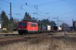 155 246-2 mit einem gemischtem Gterzug in Suderburg in Richtung Celle unterwegs. 23.03.2012