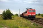 br-6155-dr-250/202821/155-261-1-db-schenker-rail-deutschland 155 261-1 DB Schenker Rail Deutschland AG mit einem Kali Zug aus Zielitz in Demker und fuhr in Richtung Stendal weiter. 15.06.2012