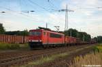 155 270-2 DB Schenker Rail Deutschland AG mit einem gemischtem Güterzug in Satzkorn und fuhr in Richtung Priort weiter.