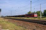 br-6155-dr-250/223314/155-269-4-db-schenker-rail-deutschland 155 269-4 DB Schenker Rail Deutschland AG stand mit einem Facns Ganzzug in Satzkorn. 18.09.2012