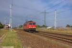br-6155-dr-250/227247/155-110-0-db-schenker-rail-deutschland 155 110-0 DB Schenker Rail Deutschland AG kam als Lz durch Satzkorn gefahren und fuhr in Richtung Golm weiter. 02.10.2012