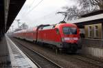 182 003 mit dem RE1 (RE 18120) von Frankfurt(Oder) nach Magdeburg Hbf im Brandenburger Hbf. 28.02.2013