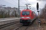 182 006 kam mit dem RE1 (RE 18146) aus Frankfurt(Oder) im Brandenburger Hbf an und schob dann ihre Garnitur in Abstellung. 28.02.2013