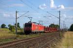 145 036-0 & 185 165-8 DB Schenker Rail Deutschland AG mit einem gemischtem Güterzug in Demker und fuhren in Richtung Stendal weiter. 09.06.2012