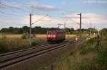 185 084-7 DB Schenker Rail Deutschland AG kam als Lz durch Brandenburg gefahren und fuhr in Richtung Hauptbahnhof weiter. 13.08.2013