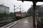 185 598-0 ITL Eisenbahn GmbH mit einem Getreidezug, bei Durchfahrt in Dresden und fuhr in Richtung Heidenau weiter. 01.06.2012