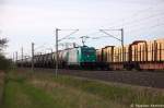 185 633-5 ITL - Eisenbahngesellschaft mbH mit einem Kesselzug  Umweltgefhrdender Stoff, flssig  in Vietznitz und fuhr in Richtung Nauen weiter.