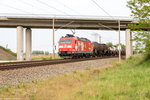 185 142-7  Edelweiß  DB Cargo mit einem Kesselzug  Schwefel, geschmolzen  in Nennhausen und fuhr weiter in Richtung Stendal. 19.05.2016