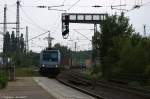 185 691-3 Railpool GmbH für METRANS Rail s.r.o. mit einem Containerzug in Uelzen und fuhr in Richtung Lüneburg weiter. Netten Gruß zurück! 29.07.2014