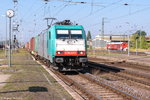 E 186 247-3 METRANS Rail s.r.o. mit einem Containerzug in Stendal und fuhr weiter in Richtung Magdeburg. 13.09.2016