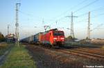 189 019-3 DB Schenker Rail Deutschland AG mit dem KLV  LKW-Walter  in Satzkorn und fuhr in Richtung Golm weiter.