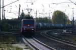 189 056-5 DB Schenker Rail Deutschland AG mit einem Kesselzug  Dieselkraftstoff oder Gasl oder Heizl (leicht)  in Uelzen und fuhr in Richtung Lneburg weiter. 18.10.2013