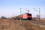 189 061-5 DB Schenker Rail Deutschland AG mit dem 53081 von Wittenberge nach Seddin in Vietznitz. 24.02.2014