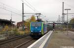 ES 64 F4 - 802 (189 802-2) MRCE Dispolok GmbH fr PKP Cargo  EU45-802  mit einem Fiat Autotransportzug, bei der Durchfahrt durch den Brandenburger Hbf und fuhr in Richtung Magdeburg weiter. 22.10.2012