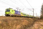 193 826-5 Railpool GmbH für BTE BahnTouristikExpress GmbH mit dem Flixtrain (FLX76338) von Berlin Hbf (tief) nach Köln Hbf in Nennhausen. 11.01.2020