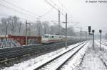 401 575-6 als ICE 371 von Berlin Ostbahnhof nach Interlaken Ost in Rathenow. 10.02.2013