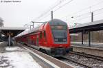 RE1 (RE 18177) von Brandenburg Hbf nach Frankfurt(Oder) im Brandenburger Hbf und gezogen hatte die 182 008-3.