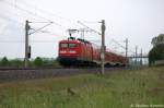 112 112 mit dem RE2  ODEG  (RE 37370) von Wismar nach Cottbus in Vietznitz. 10.05.2013