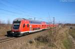 RE1 (RE 18119) von Magdeburg Hbf nach Frankfurt(Oder) in Brandenburg(Havel) und gezogen hatte eine 182er. 08.03.2014