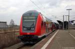 IRE-Garnitur  Magdeburg-Berlin-Express  als RB29 (RB 27571) von Salzwedel nach Stendal in Salzwedel. Gezogen hatte die 112 139  Otto hat Zugkraft . 10.03.2012