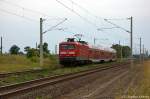 112 169 mit dem RE20 (RE 17710) von Halle(Saale)Hbf nach Stendal in Demker. Netten Gru an den Lokfhrer! 15.06.2012