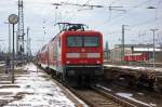 112 138  Otto hat Zugkraft  mit dem RE20 (RE 17631) von Uelzen nach Halle(Saale)Hbf, bei der Einfahrt in Stendal. 17.03.2013
