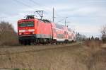 114 024-3 mit der RB29 (RB 17568) von Stendal nach Salzwedel in Stendal(Wahrburg). 08.02.2014