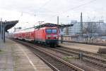 114 004 mit dem RE13 (RE 17689) von Magdeburg Hbf nach Leipzig Hbf in Magdeburg-Neustadt. 20.11.2015